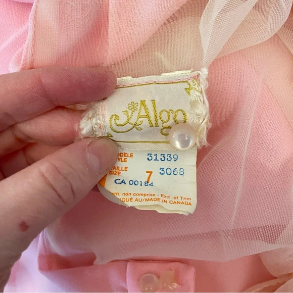Vintage‎ Algo  women’s pink dress in size 7 - Picture 10 of 13